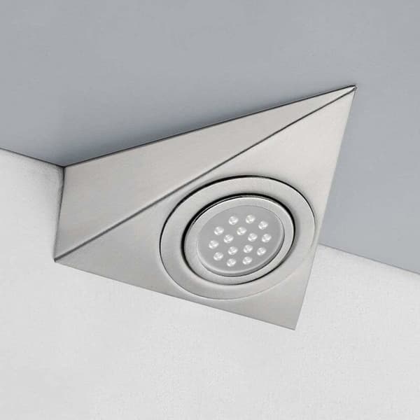 Sæt med 1 stk LED trekantet til køkkenskabe Hvid