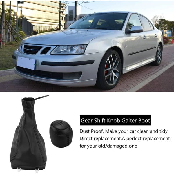 Gear Shift Knob with Gaiter in Artificial Leather for 93 9-3 2003-2012 55566207 55353898