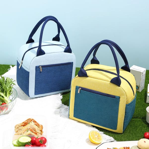 Lunch Bag with Thermal Insulation, Yellow, Waterproof, Moisture-proof, Durable, Healthy