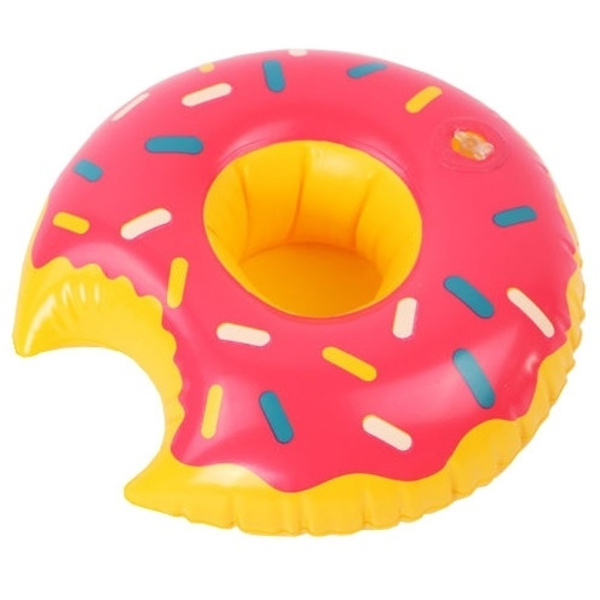 Inflatable Cup Holder - Strawberry Donut