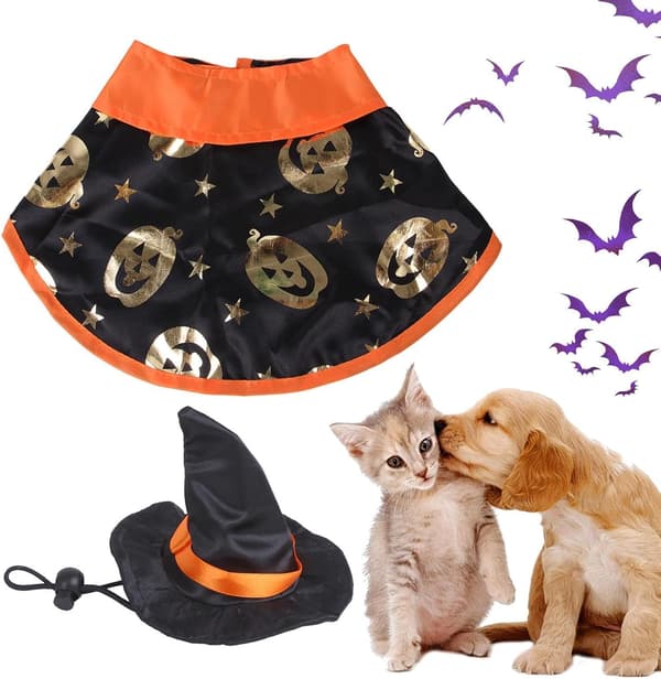 Halloween-kostume, heksehue, åndbar, kasket sæt -