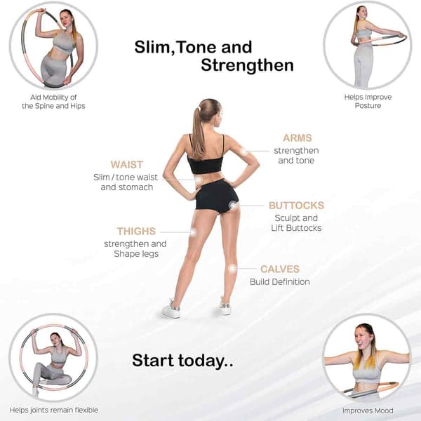 High-Performance Training Hoop for Effective Calorie Burning, Weighted Hula Hoop for Comprehensive Workout, Perfect for Home Use