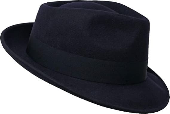 Fedora-hatt - 100 % ullfilt - Packbar för resor - Vattenavvisande - Unisex - Tibetansk cyan
