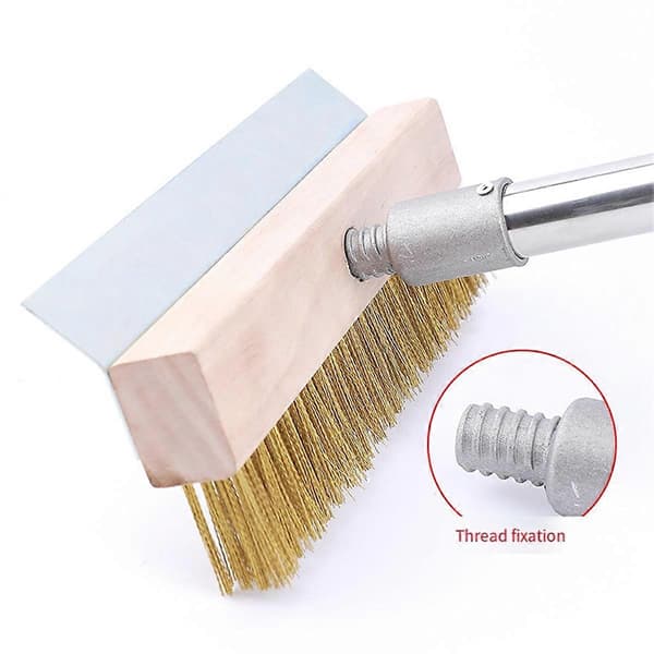 Pizza Oven Brush Grill Brush Removable Long Handle Kitchen Restaurant Grill Cleaning Tool