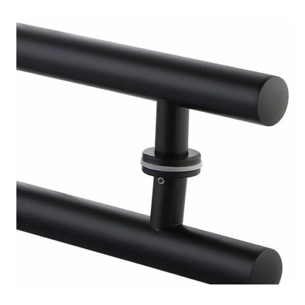 Sliding Door Handle, Double-Sided H-Shaped, Heavy Duty Swing Door Handle, Black Length 600 mm Hole Spacing 400 mm