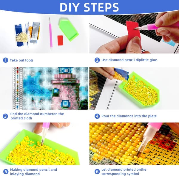 Diamantmalingssæt til voksne, 12 x 16 tommer DIY Mal efter nummer