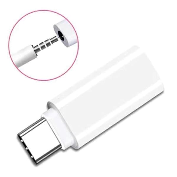 2 stk. Type-C til 3,5 mm Jack-konverter Hovedtelefonlydadapterkabel Type USB C til 3,5 mm Hun Hovedtelefon