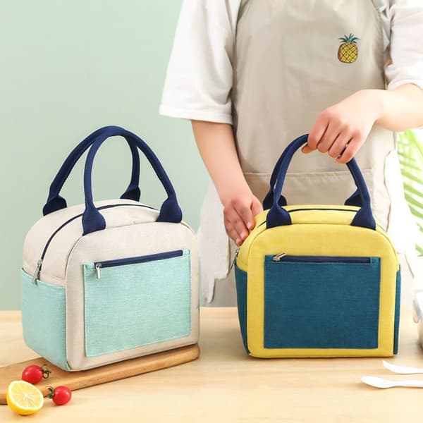 Lunch Bag with Thermal Insulation, Yellow, Waterproof, Moisture-proof, Durable, Healthy