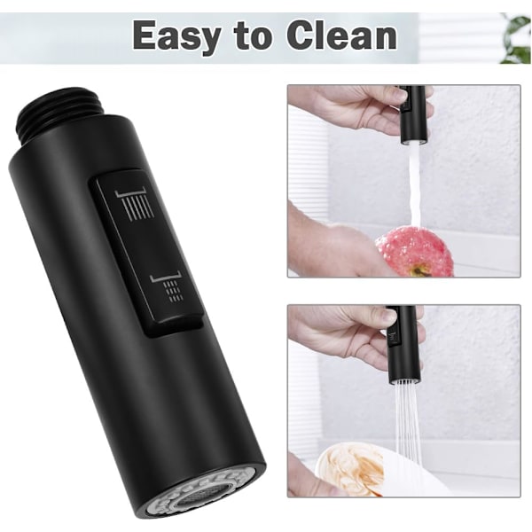Extendable Spray Faucet 2 Modes Kitchen Spray Faucet Black Extendable Kitchen Spray Plastic Replacement Shower Head Bathroom Shower Head