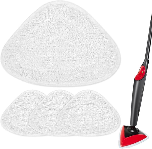 Reservedele til dampmoppe, hvide mikrofiberklude kompatible med Vileda dampmopper (4-pak - Hvid)