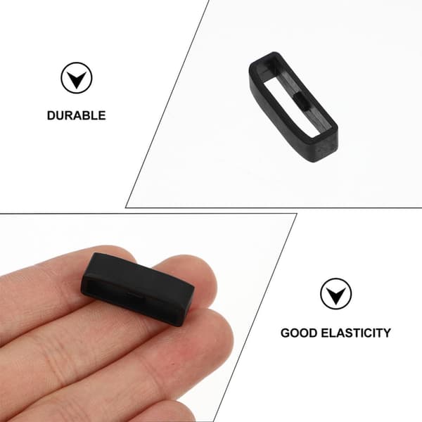 silikonirengas kellolle 22mm musta, 6 kpl ranneke -