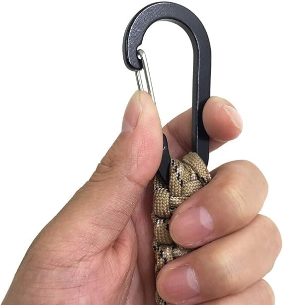 5-pack Paracord nyckelring med karbinhake, flätat snöre för nyckel