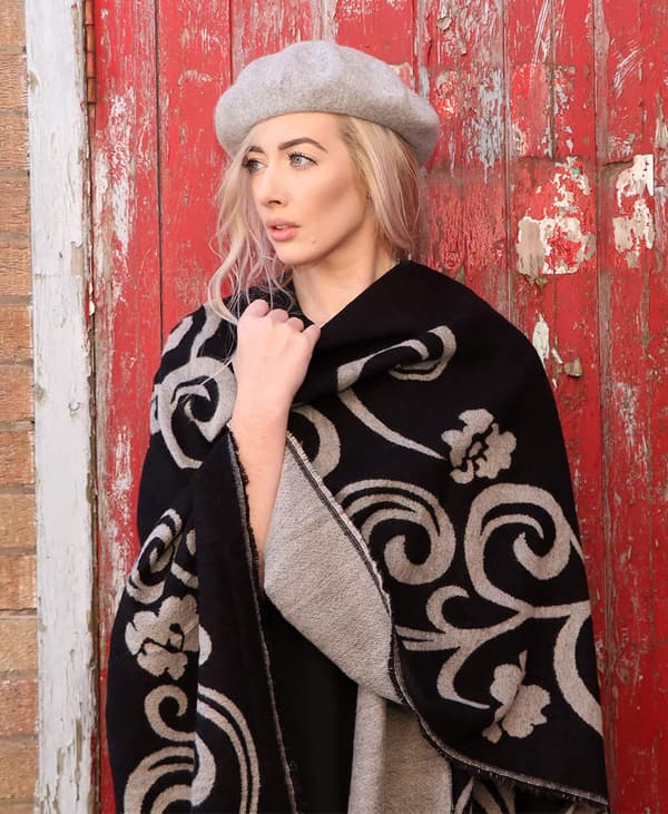 Poncho-sjal til kvinder, vintercardigan, overdimensioneret cape, elegant poncho til kvinder, kappe, varm gave til mor