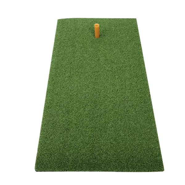 Golfslagmatta Inomhus Utomhus Golfsving Träningsgräsmattor med Gummi Golfpeg