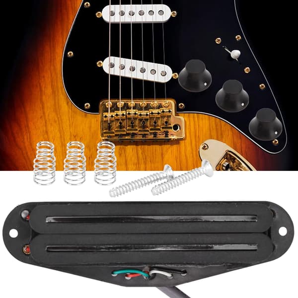 GMN07 Electric Guitar Pickup Black Dual Rail 4-Core Wire Pickup for 6-String Guitar