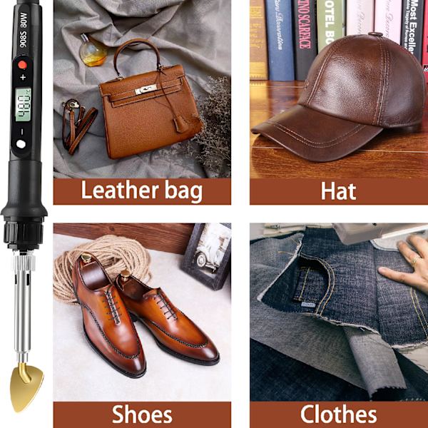 Compact Craft Iron with Digital Temperature Control, 80W Portable Mini Heat Tool for Sewing Projects and Accessories.