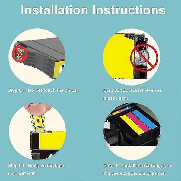 For Epson XP-2200 XP-2205 Printer Ink Cartridge Replacement Set High Quality Compatible Ink for Home and Office Printing Needs