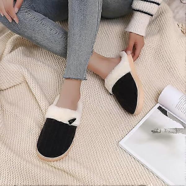 Bekväma tofflor med memory foam, fluffiga sovrumstofflor, halkfria innetofflor för hemmet