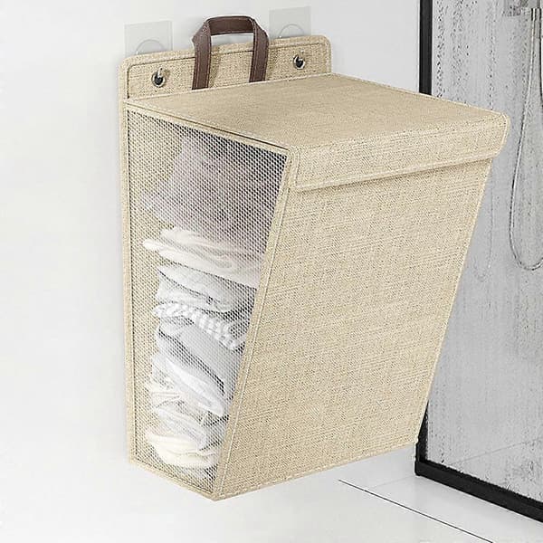 Stor vasketøjskurv Praktisk foldbar opbevaringsboks til snavset vasketøj til badeværelse Grå Medium Grey Medium