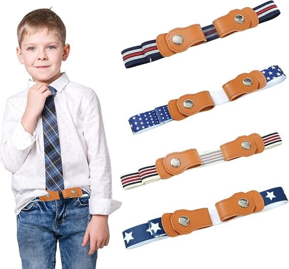 Buckle-free elastic belt for children, adjustable invisible stretch belt, adjustable belts 37-57 cm