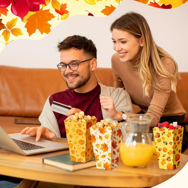 24 st höst tacksägelse popcornlådor pumpalöv artikel_paket_kvantitet - item_package_quantity