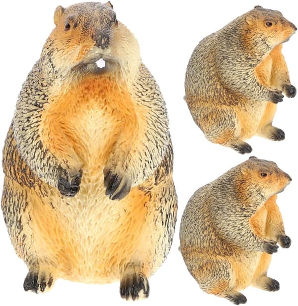 marmot figurer af plast som realistiske vildtdyrsmodeller -
