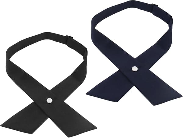 Criss Cross butterflysløjfe til kvinder, Crossover butterflysløjfe, marineblå, sort - Navy Blue,black