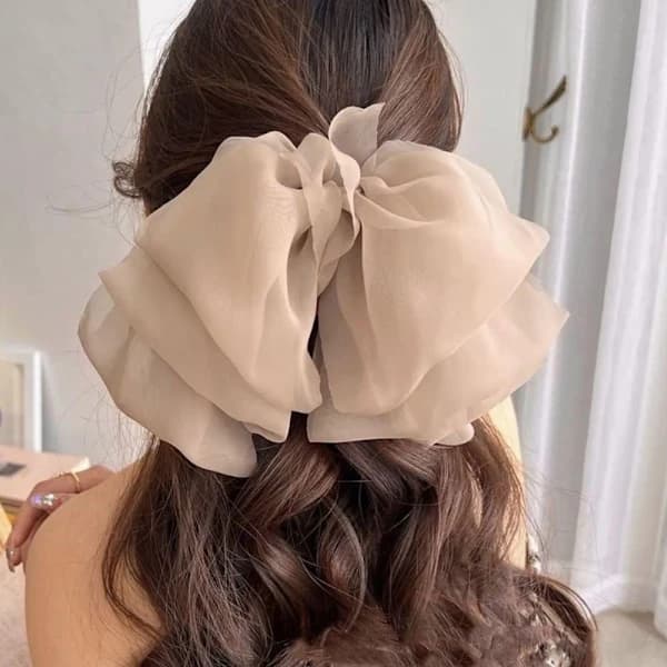 Roset Hårnål Hestehale Fjederklemme BEIGE beige