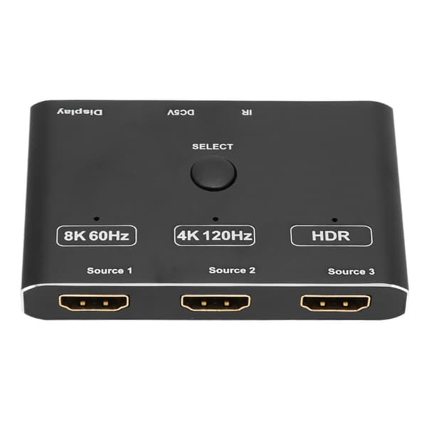 HD Multimedia Interface Switcher HDR 3 in 1 ut 8K HD Multimedia Interface Splitter med riktad fjärrkontroll