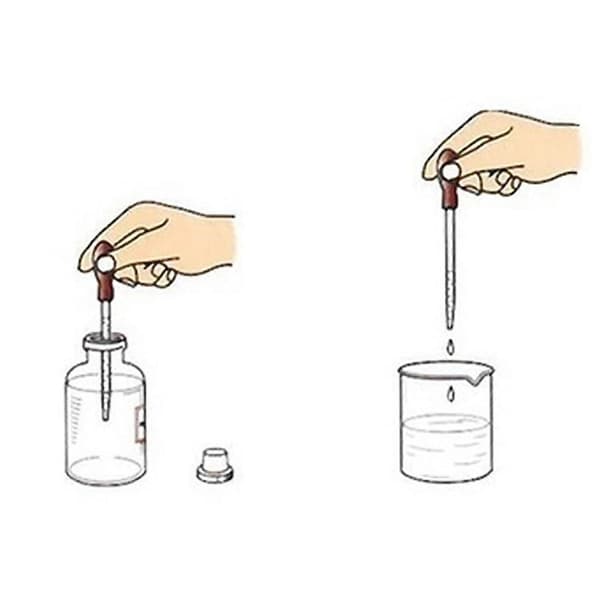 Dråpeteller Gummibelagt Skala Pipette 1/2/3/5/10ml Drypp