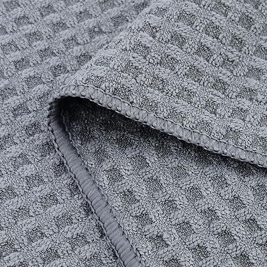 (Grå 30x30 cm) 8 Ultra Premium Mikrofiber Kökshanddukar - Hand/Diskar - Bikakestruktur
