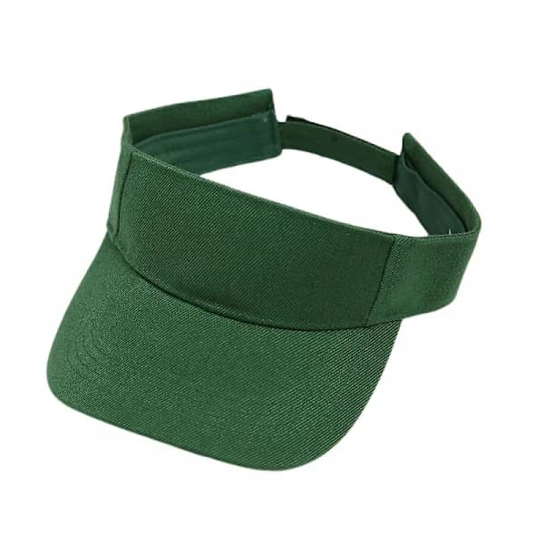 Solhat, polyesterstof, justerbar størrelse, neutral farve, unisex polyester solhat til hverdagsbrug og udendørsaktiviteter UV (grøn)