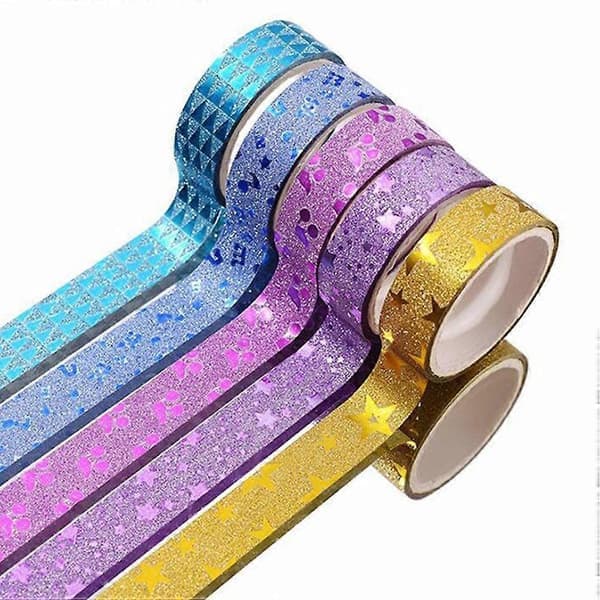 Glitter Tape Stickers Paper Self-Adhesive Tape for Decoration 40 Rolls Set