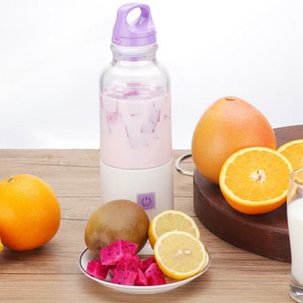 Waterproof Fruit Juicer, Rechargeable Mini Juicer, Electric Portable Fruit and Vegetable Blender, Juicer, Juice Cup, Mug, Blue