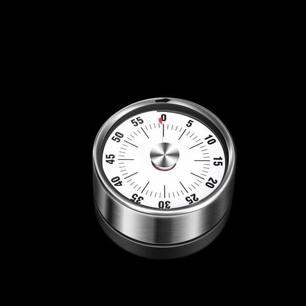 Køkkentimer, mekanisk køkkentimer, magnetisk køkkentimer, stålkøkkentimer, mekanisk nedtællingstimer, mekanisk og magnetisk timer, 60