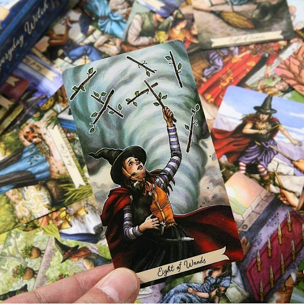 Everyday Witch Tarot: En kortlek med 78 tarotkort, engelsk version, spådomsorakel