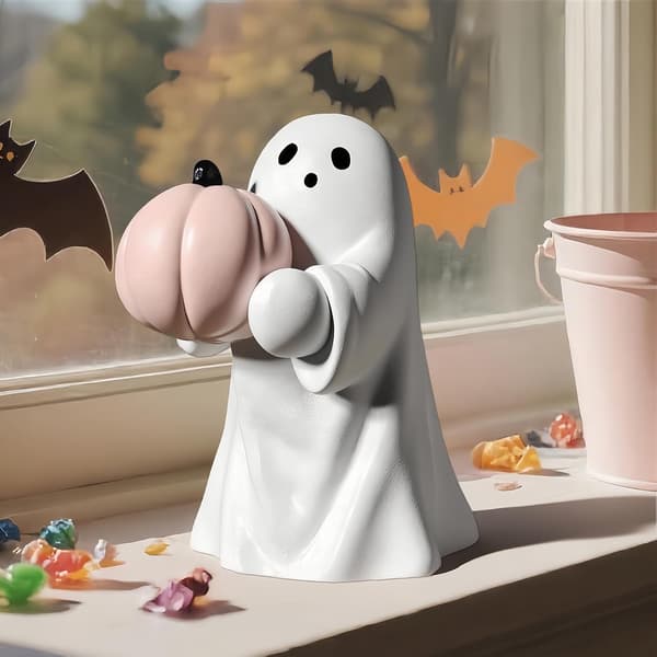 Halloween-dekoration, Spøgelse Harpiks Græskarfigur