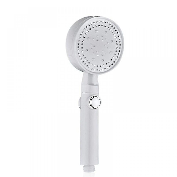 5 Modes Water-Saving Shower Head Adjustable Pressurized Shower One-Button Stop Water Massage Shower Silver