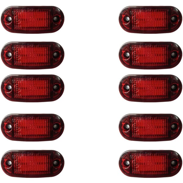 10 Røde positionslys til trailer 12-30V LED Sidemarkeringslys Baklys Baglys til bil lastbil trailer autocamper