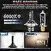 2 pcs H4 LED Headlight Bulbs Kit High Low Beam 220w 60000lm Super Bright 6000k White