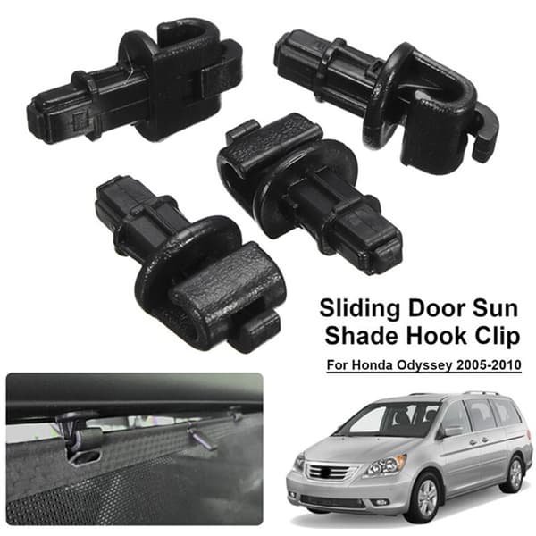 Sliding Door Sunshade Clip 2005-2010 Black (4-pack) 83715SHJA21ZA