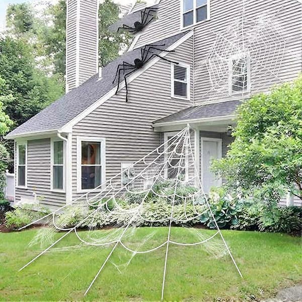 Halloween Spider Web Decoration, Scary Giant Spider Halloween Decoration