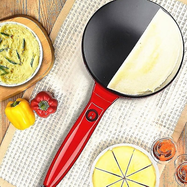 700W Elektrisk Non-stick Crêpe Pizza Pannkaksmaskin Omelettmaskin Köksbakplåt Qinhai