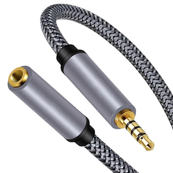 Type A 3m 3.5mm Mann til Kvinne Lydkabel HiFi Stereo TRRS Aux Forlengelseskabel