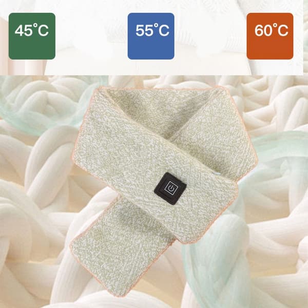 Small Fresh Scarf USB Charging Heating Winter Cold Protection Green