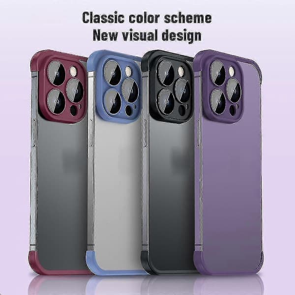 Cover til iPhone 15 14 13 Pro Max 12 Ramløs Stødfanger Glas Linsebeskyttelse