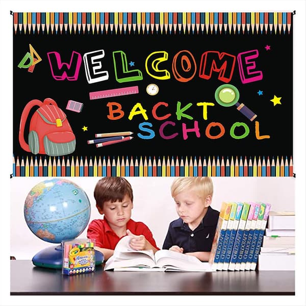 Welcome Back to School Background First Day of School Classroom Party Decorations