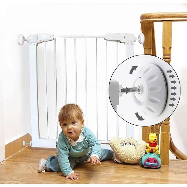 4-pack väggskydd för babygrindar och dörrsäkerhetsgrindar, väggskydd Ingen borrning för tryckmontering för barnsäkerhetsgrindar, hund, baby