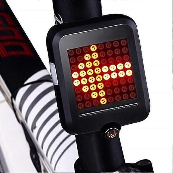 Sykkel Blinklys Bremselys Terrengsykkel Smart Sensor Auto Brems USB Oppladbar Projektor Laser Baklys [DB]