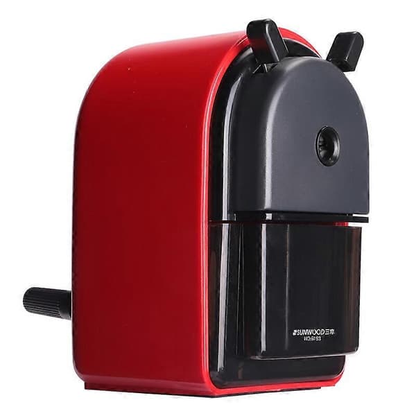 Pencil Sharpener (with crank, adjustable tip, for diameters up to 11.5 mm) Red